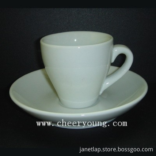 Porcelain Espresso Coffee Cup and Saucer (CY-P570)